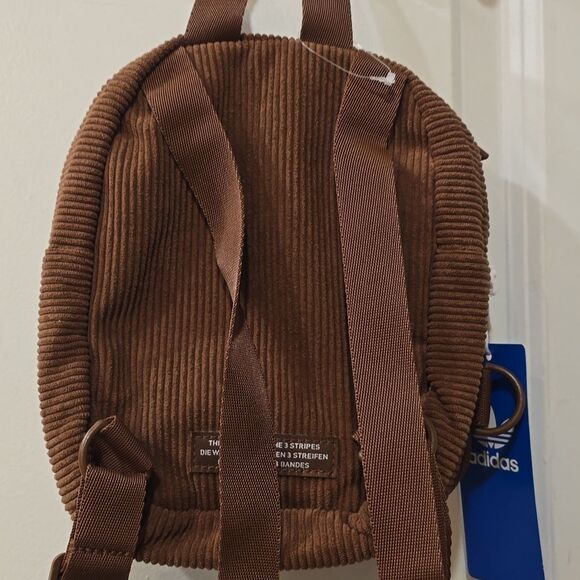 Adidas Trefoil 2.0 Corduroy Mini Backpack- Preloved Brown - Picture 9 of 10